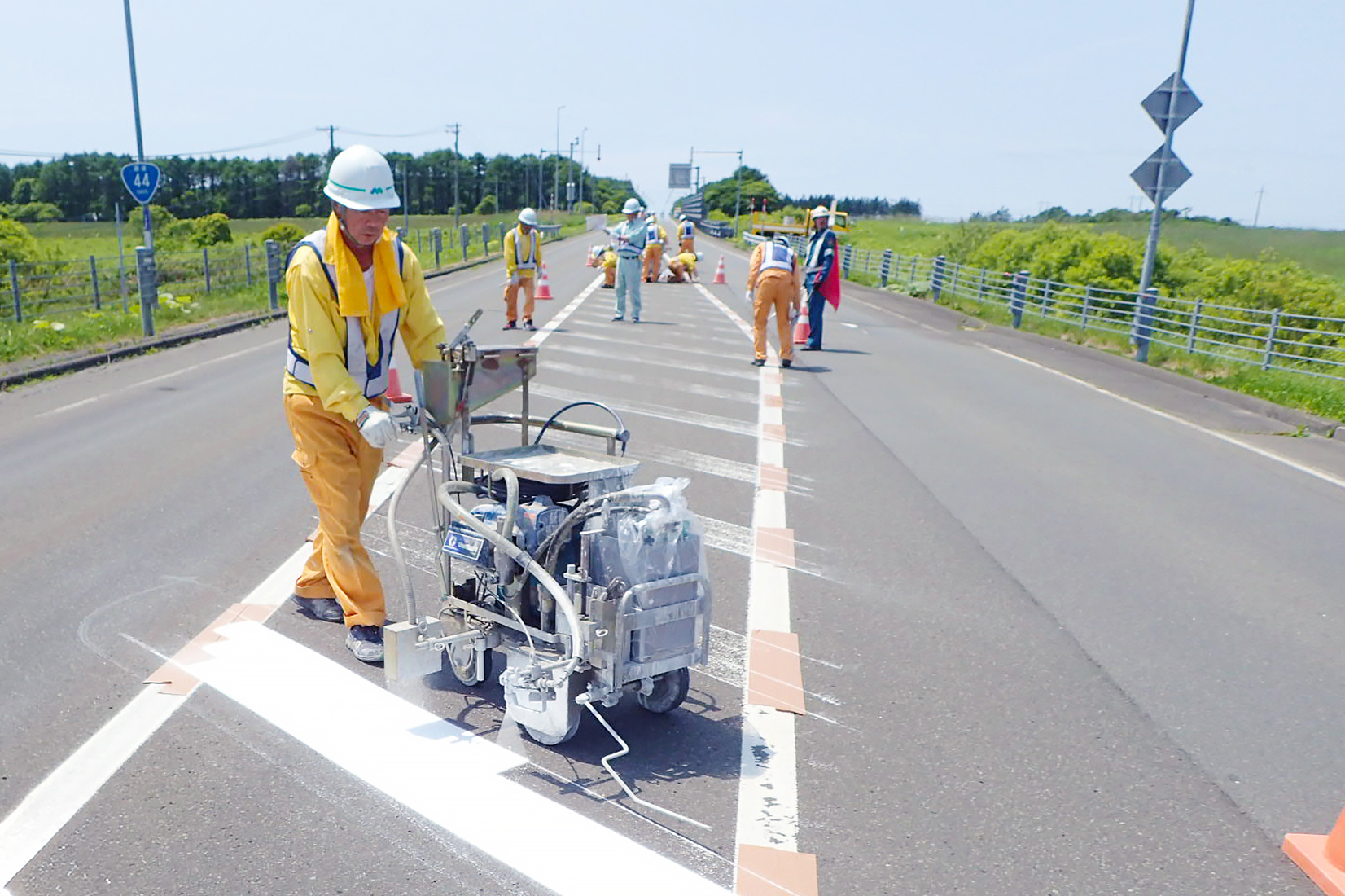 道路区画線・道路標示工事